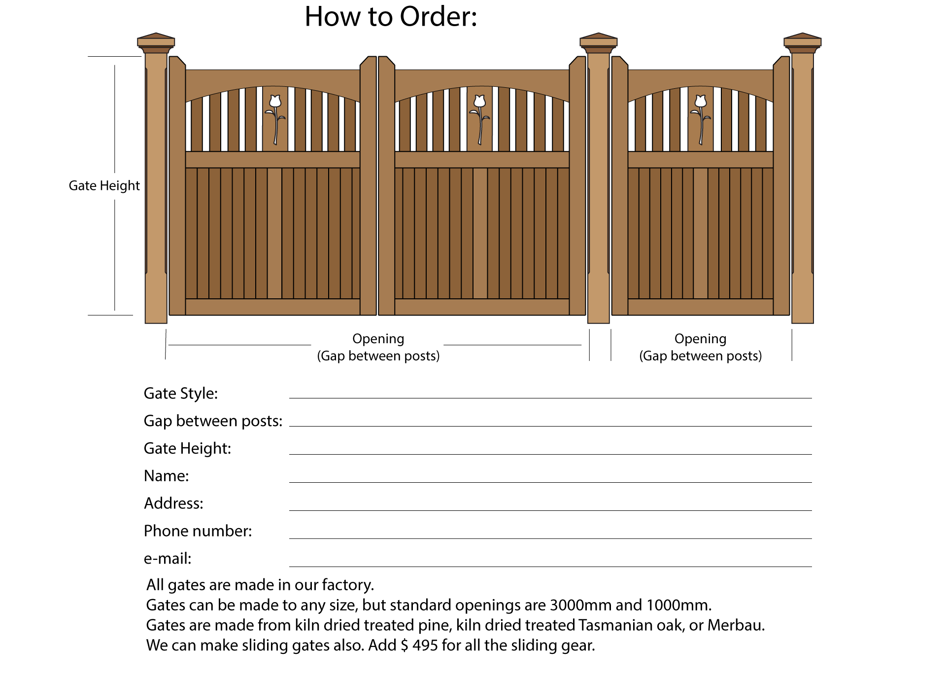 How to order wooden gates